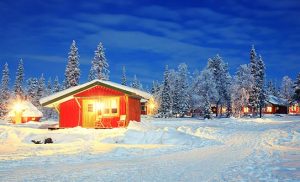 בית בחורף בשבדיה
