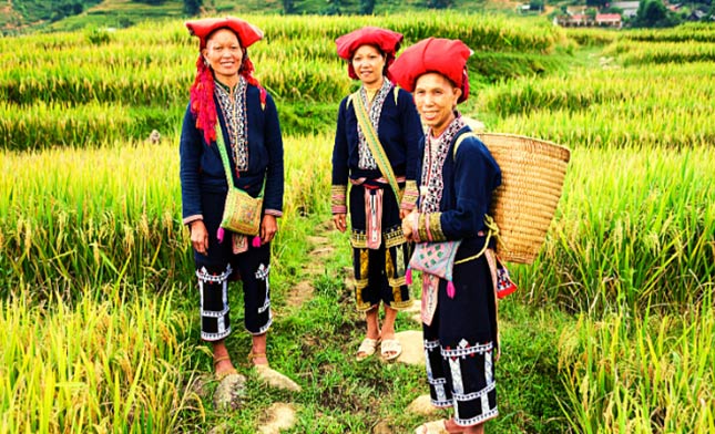 THREE-WOMEN-OF-RED-DAO-HILL-TRIBE-VIETNAM